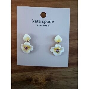 Kate Spade New York Precious Pansy Drop Earrings New